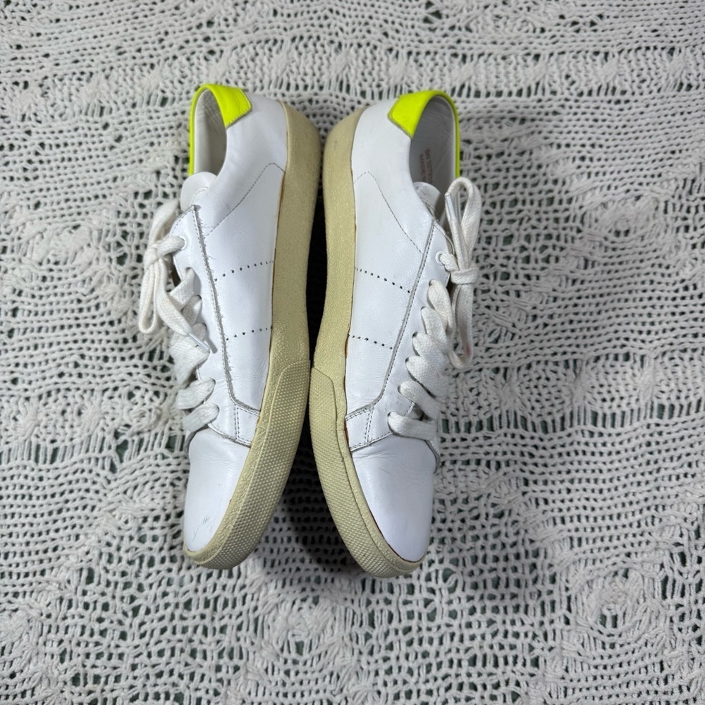 Saint Laurent Court Classic Leather Sneakers Size 38 1/2 - Picture 3 of 9
